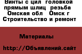 Винты с цил. головкой, прямым шлиц, резьба - Омская обл., Омск г. Строительство и ремонт » Материалы   